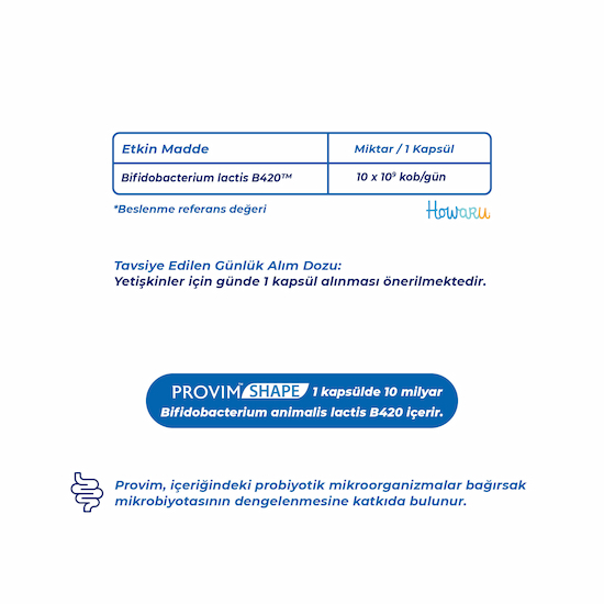 Wellcare Provim Shape Probiyotik 30 Kapsül